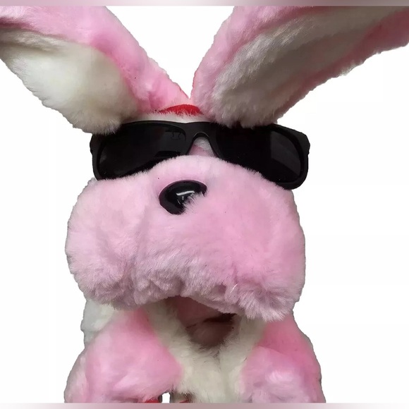 VINTAGE 1993 ENERGIZER BATTERY PINK BUNNY PLUSH 27" CHRISTMAS STOCKING W/ DRUM - Picture 3 of 6